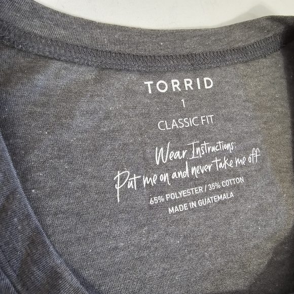 Torrid I need a Vacay Graphic Tee Shirt Plus Size Top Short Sleeve 1X Gray New - Picture 12 of 16